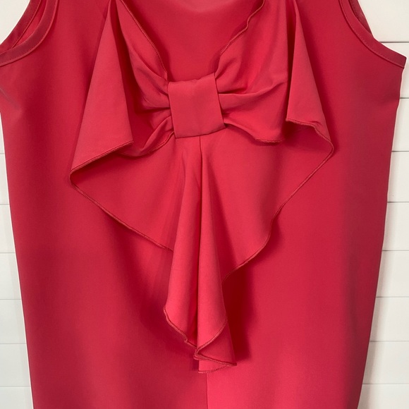 EUC Women’s Hot Pink Ruffled Sleeveless Polyester Dress by Brenda’s Medium - Picture 2 of 8